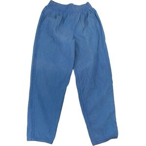 Vintage Kuzzins Corduroy Trouser Pants Girls Sz 12 Blue High Waisted Straight